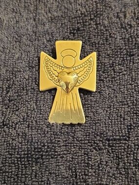 Decorative Sterling Silver 925 Angel Cross Pin/Charm